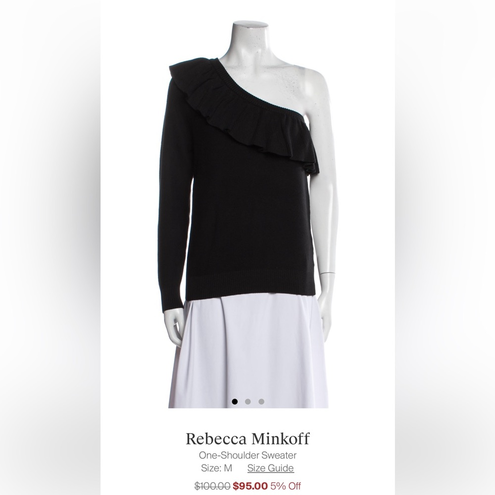Rebecca minkoff black one shoulder sweater